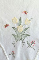 Tavaszi virágcsokros, pamut asztalterítő, 78 x 77 cm