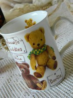 English roy kirkham my favorite teddyes boots porcelain mug, cup, teddy bear