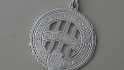 Ezüst Ferencvárosi Torna Club medál 925 