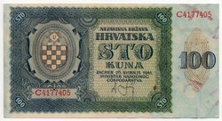 Horvátország 100 horvát Kuna, 1941, szép