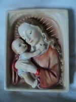 Antik M.J. Hummel  Mária gyermekével falidísz
