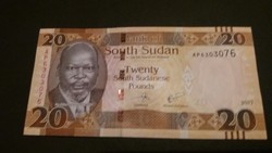 Dél-Szudán 20 Pounds UNC 2017