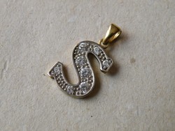 KK195 -  "S" monogram arany medál 9 karát