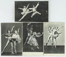 0W185 Fekete-fehér balett képeslapok 4 darab