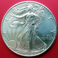 ÚJ 2019 USA American Eagle (Sas) egy uncia (31,1 g) ezüst 1 dollár érme Ag999 (színezüst), BU