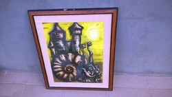 Sold! Probably a mushroom Joseph snail castle painting