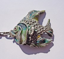 Színes ezüst hal, kulcstartó