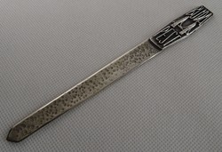 0W243 Igényes ezüstözött levélnyitó kés BUDAPEST