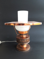 Retro iparművész réz / bronz asztali lámpa