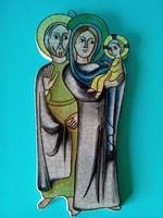 MÉLYEN ÁR ALATT MOST!! Jelzett híres  Theodor Bogler majolika LAACH kerámia fali dísz falikép