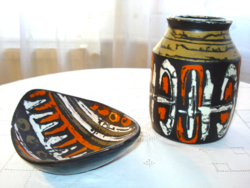 Gorka livia, ceramic vase and decorative bowl
