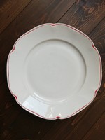 Piros kontúros vajszínű meisseni tálaló tál tányér 29 cm