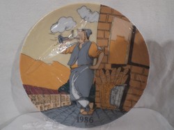 Plate - bavaria - 1986. Year - 19 cm - porcelain - unopened - charming - French style pattern
