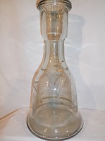 Bottle - antique - 1l - extra thick - glass - etched - gilded - unbroken
