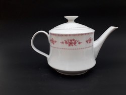 Alföldi Blanka retro porcelán klasszikus rózsaszín virágos teáskanna - tea/kávé kiöntő