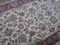 Iszfahan gyönyörű kézi csomózású gyapjú futó szőnyeg! 266cmx71cm