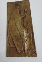 Régi bronzírozott osztrák kegytárgy emlékplakett -1988 Szent Pál látogatása alkalmából