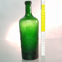 "Brázay Kálmán Nagykereskedő Budapesten" nagy sósborszeszes üveg (701)
