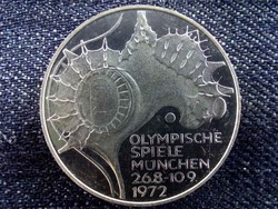Németország ezüst 10 Márka 1972 F PP, Olimpiai játékok München/id 9066/