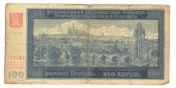100 korun 1940 Cseh Morva Protektorátus