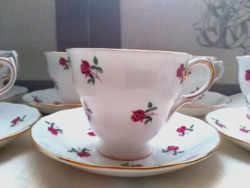 Antik angol apró rózsás teás csésze darabra 6db Colclough