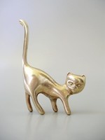  Gyönyörű,retro,vintage,sárgaréz cica,macska figura