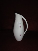 Hollóházi porcelán váza, 21 cm magas (virágmintás),füles. Vanneki!