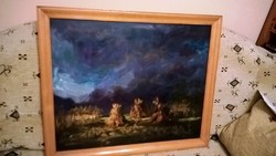János Tóth's beautiful painting 82*68 before the storm
