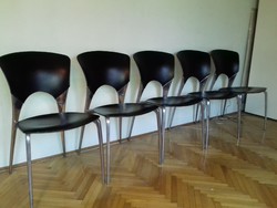 RENDKIVÜLI AKCIÓS ÁRON!!!  JELZETT Olasz Design - Designer székek 5 db, csak szitasie részére