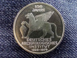 Németország, 150th Anniversary - German Archaeological Institute ezüst (.625) 5 Márka 1979