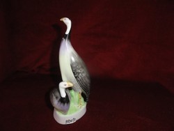 Hollóházi porcelán,figurális szobor,madárpár (gyöngytyúk),  19,5 cm magas. Vanneki!