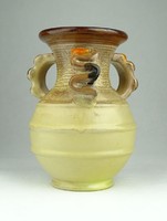 0U020 Jelzett art deco kerámia váza 16 cm