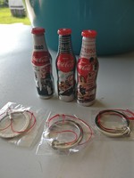 Coca Cola mini kulcstartók karikával 3db-os