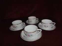 Hollóházi porcelán, kávés pohár + alátét. 4db egyben eladó Vanneki