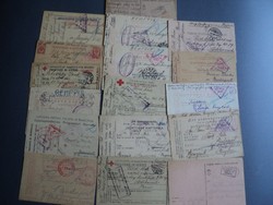 1915-1917 Hadifogoly levelezőlap tábori posta 17 darab