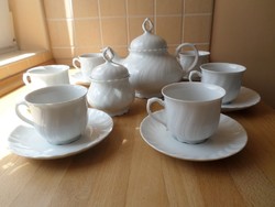 Seltmann Weiden Bavaria "Regina" 6 személyes fehér porcelán teás-kávés szett