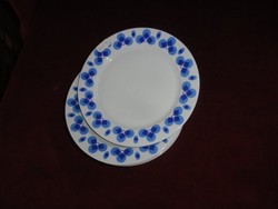 Alföldi porcelán süteményes tányér. Kék mintás.