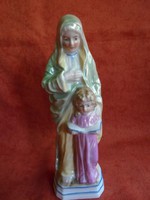 Porcelán Mária és Kisjézus figura