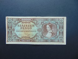 100000 pengő 1945 ALACSONY SORSZÁM 000001 !  