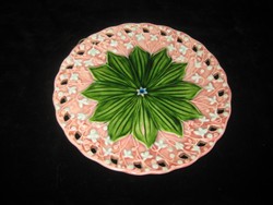 Willeroy-boch-metchlachi, openwork faience wall plate 17 cm, pink, in good condition