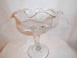 Üveg - különleges üvegpohár - gyertyatartó - hibátlan 15 x 12 cm