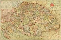 0X251 Antik nagy Magyarország térkép kirakó tábla