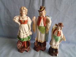 3 pcs nicely painted German figurine group