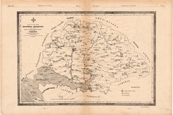 Magyar országos segélyző nőegylet elterjedésének térképe, egyszín nyomat 1881, magyar, Sisi, térkép