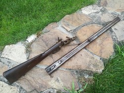 Antik Lefacheaux századfordulós damaszkolt csöves duplacsöves vadászpuska