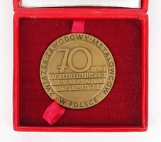 0X347 Warszawa bronzplakett díszdobozban 1908-1978