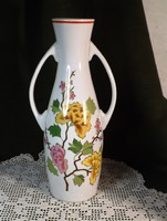 Hollóházi kétfülű váza  36 cm 