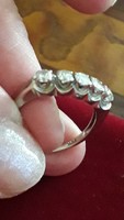 Antik fehérarany brill gyűrű 