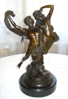 "A tánc" szecessziós bronz szobor