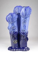 0X732 Kortárs görög kék kerámia váza 25.5 cm